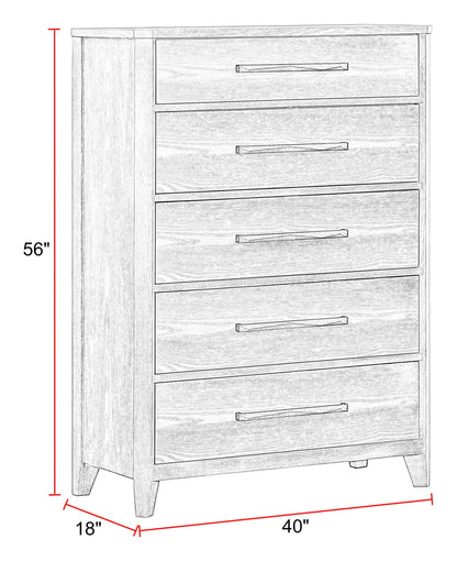 Breckenridge - 5 Drawer Chest - Brown