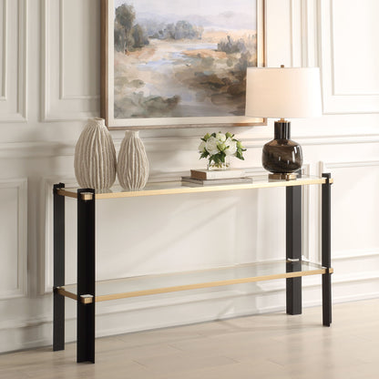 Cunene - Contemporary Console Table - Black