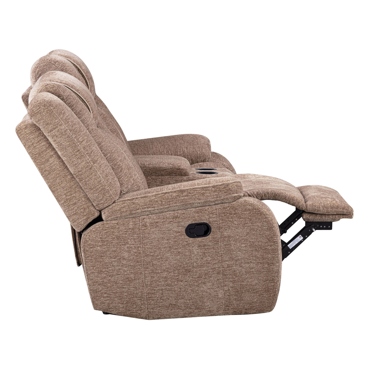 Bruno - Manual Console Loveseat - Plush Tobacco