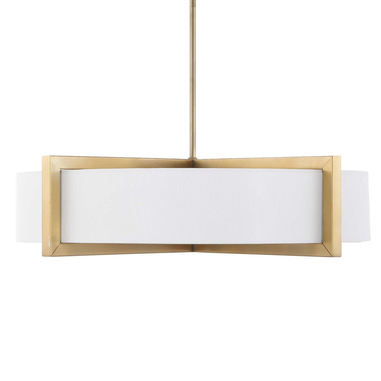 Cresson - 4 Light Drum Pendant - White / Gold