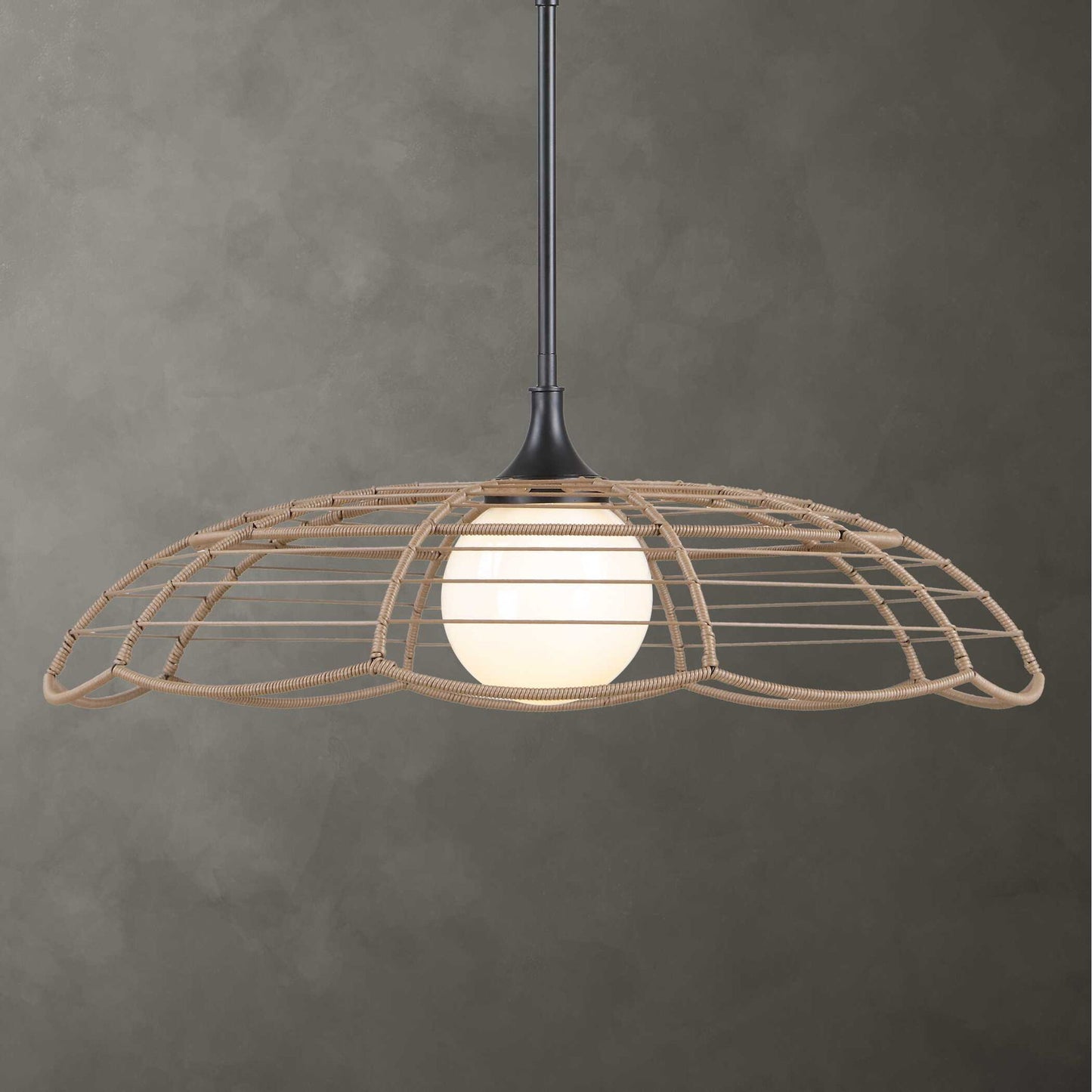 Lakeside - Indoor-Outdoor 1 Light Pendant - Black