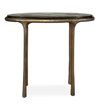 Ata - Oval Accent Table - Brass