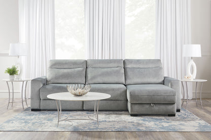 Elliot - 3 Piece Modular Lift Top Storage Sectional - Sterling