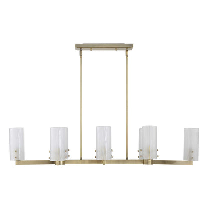 Mistie - 8 Light Linear Chandelier - Bronze