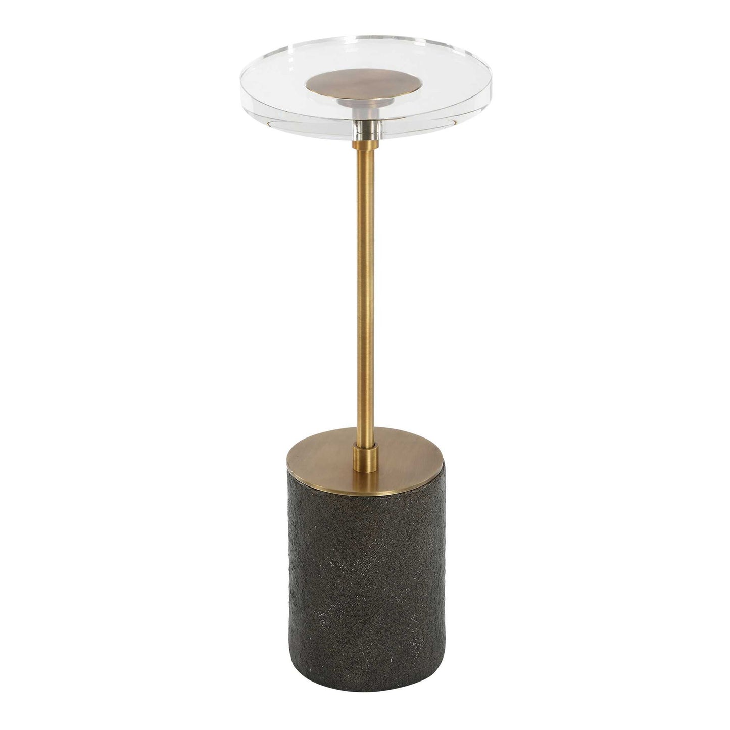 Kaufman - Crystal Accent Table - Black / Brass