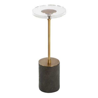Kaufman - Crystal Accent Table - Black / Brass