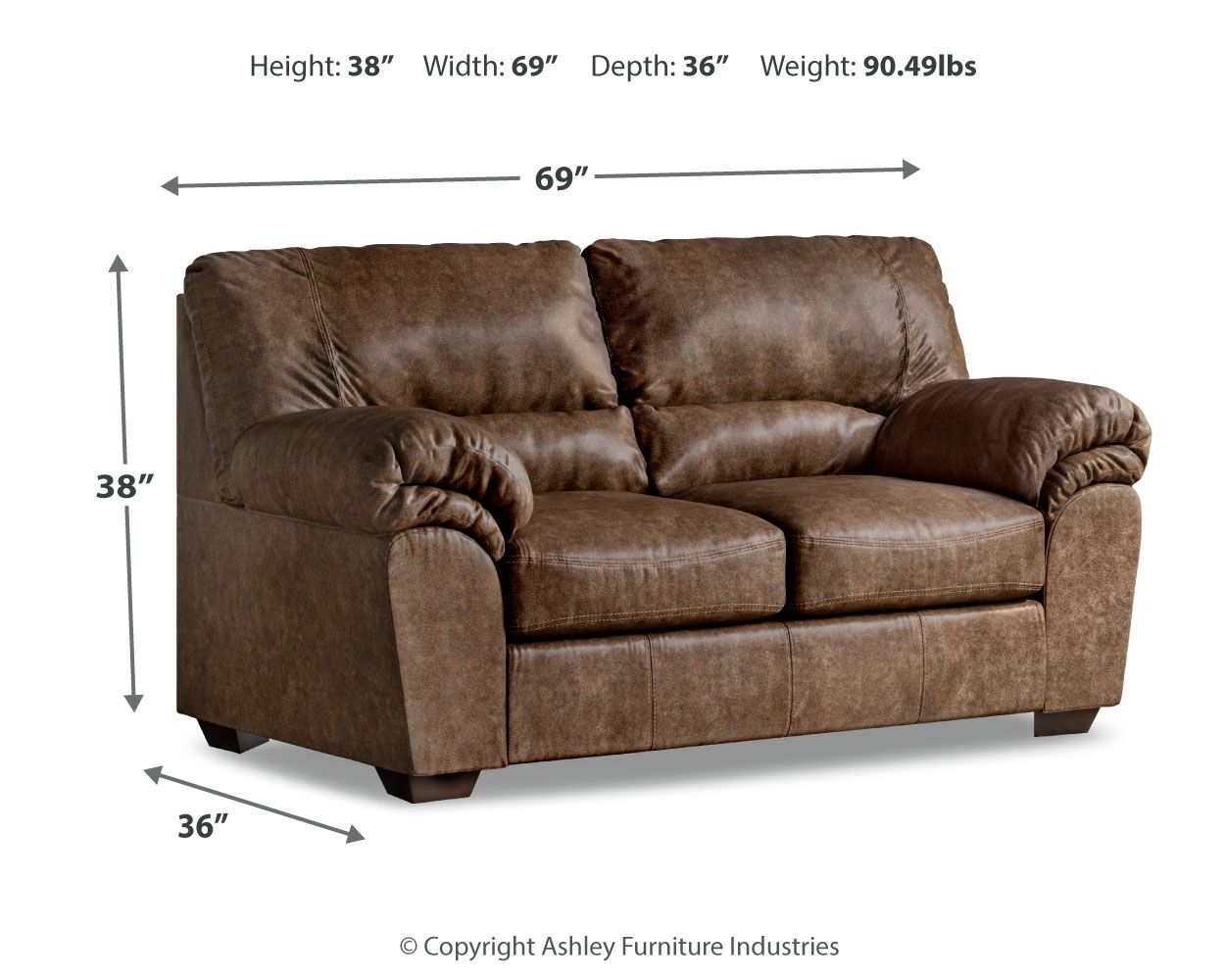 Bladen - Stationary Loveseat