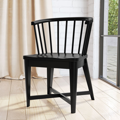 Americana Modern Dining - 48 - 66" Round Dining Table And 4 Barrel Chairs - Cotton