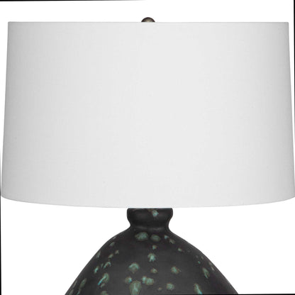 Killarney - Distressed Green Table Lamp - Black