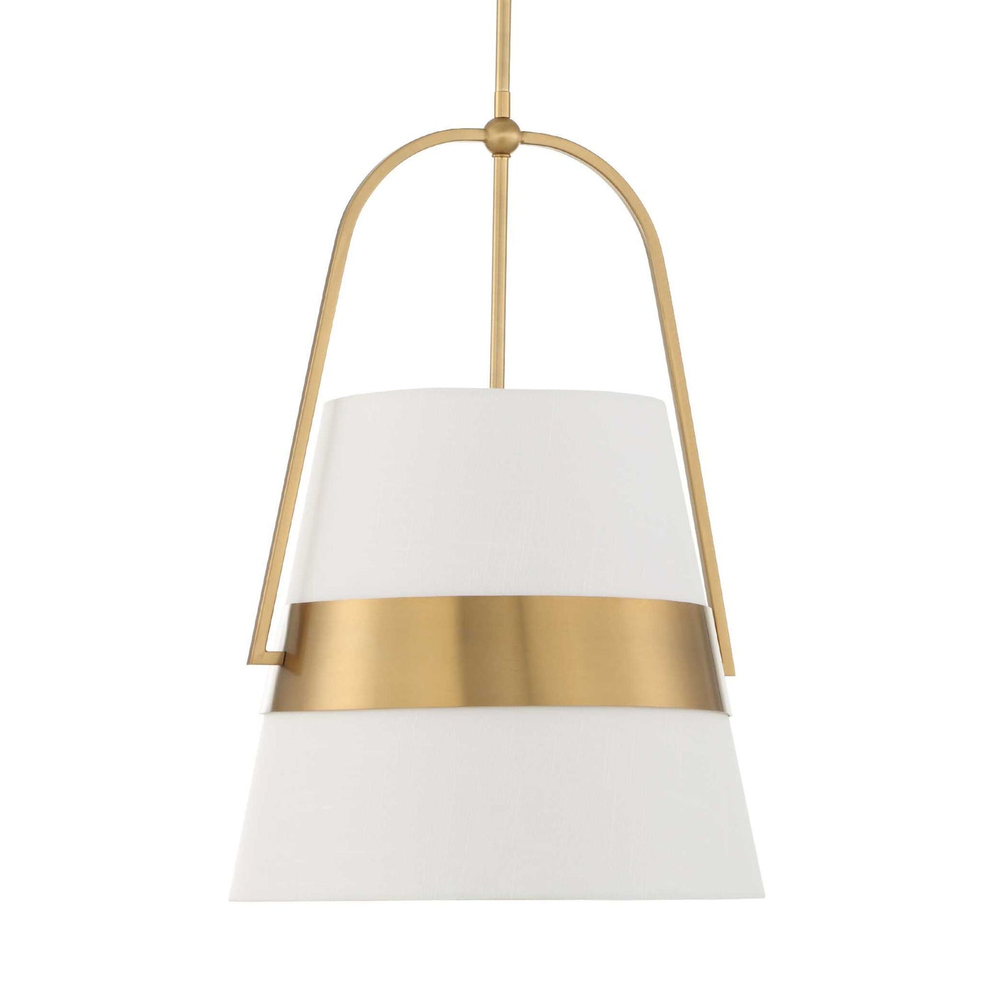 Harness - 1 Light Shade Pendant - White / Gold