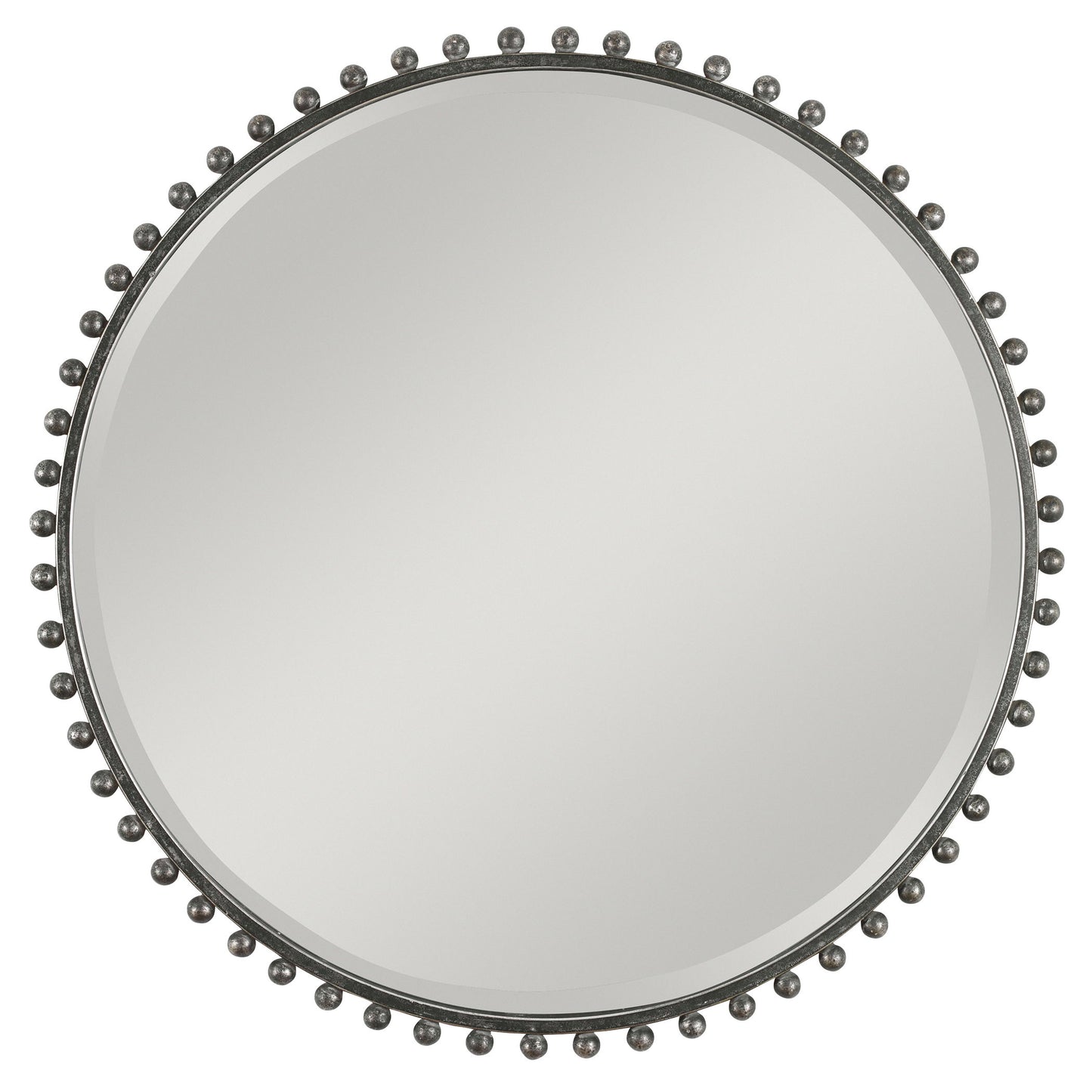 Taza - Round Iron Mirror - Dark Gray