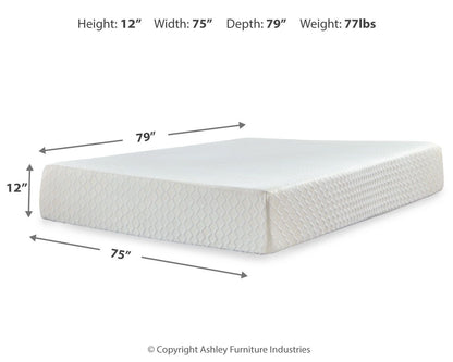 Chime 12 Inch Memory Foam - California King Mattress - 12-inch - White