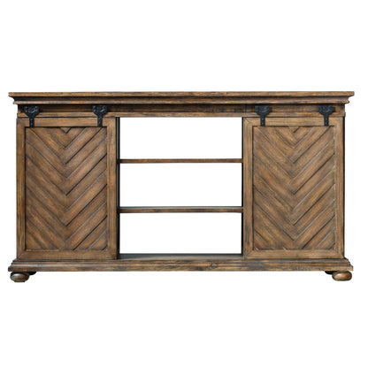 Primalia - Barn Door Media Console - Light Brown