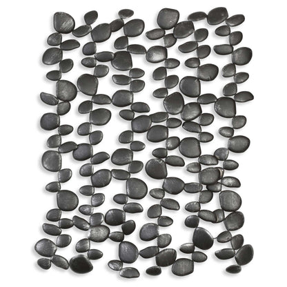 Skipping - Stones Forged Iron Wall Art - Black