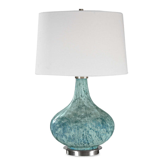 Celinda - Glass Lamp - Blue Gray