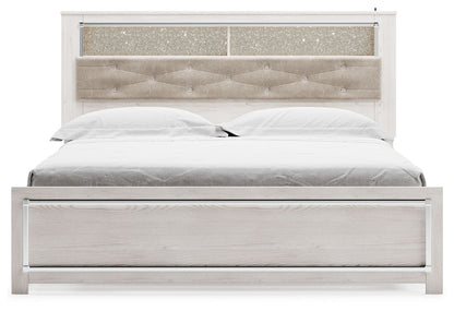 Altyra - White - King Bookcase Panel Bed