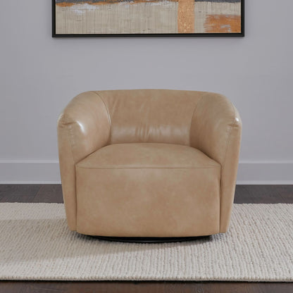 Donovan - Upholstered Swivel Accent Chair - Tan
