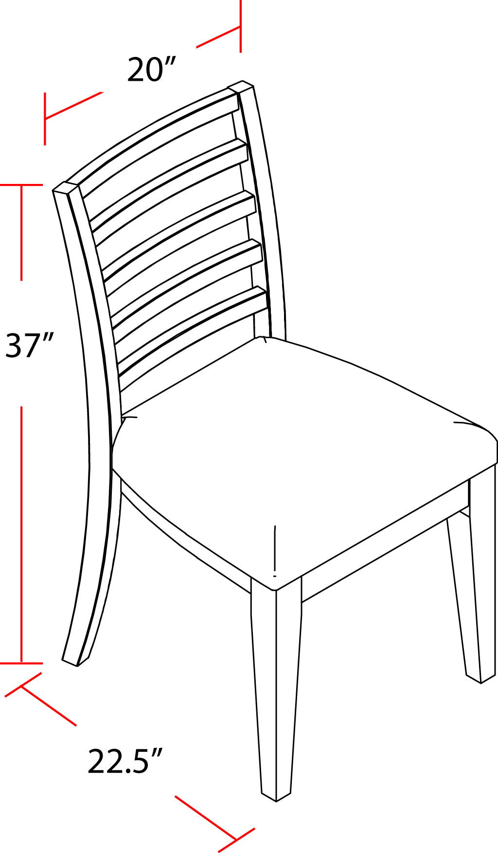 Pure Modern Dining - Ladderback Chair (Set of 2) - Moonstone