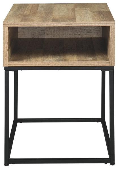 Gerdanet - Natural - Rectangular End Table