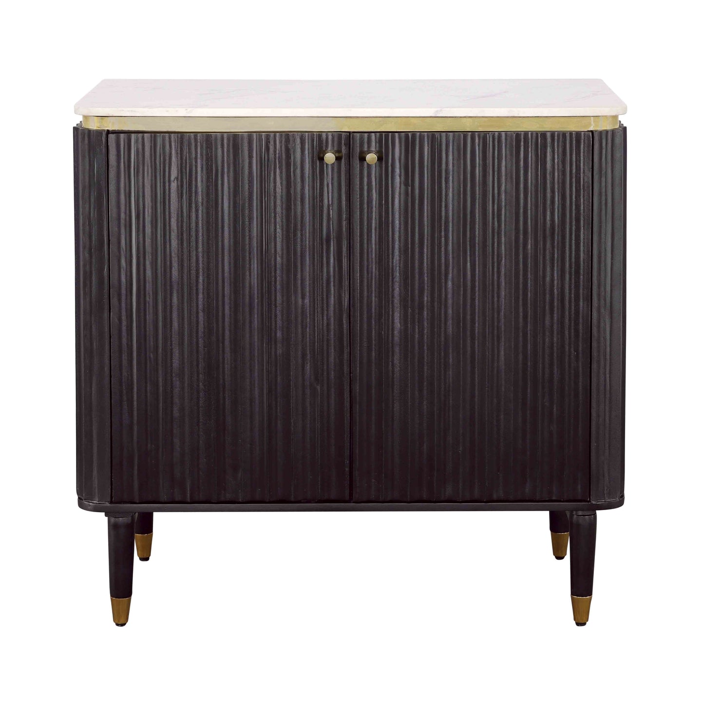 Carlyle - Two Door Bar Cabinet - Black / Gold