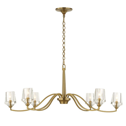 Barcelona - 6 Light Brass Chandelier - Gold