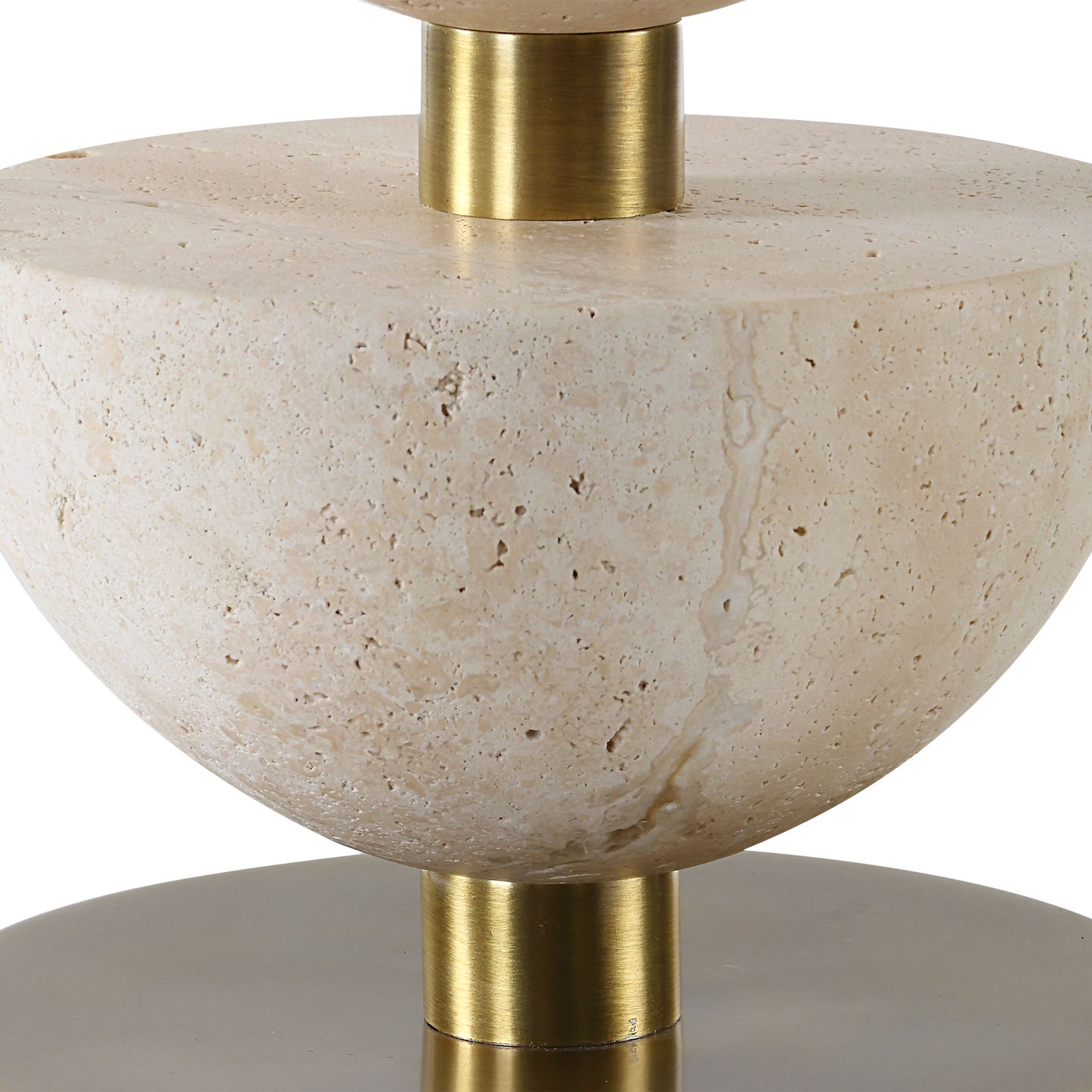 Hemisphere - Travertine Table Lamp - Beige