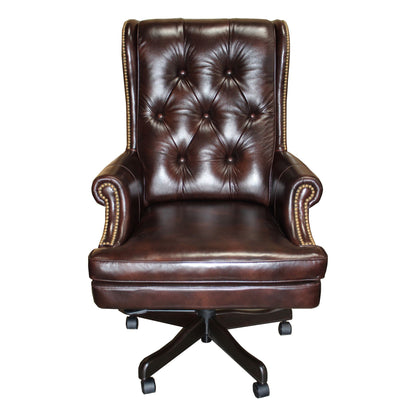 Dc#112 - Ha - Desk Chair - Havana w/ Brown Base