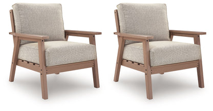 Grover Beach - Lounge Chair With Cushion (Set of 2) - Driftwood