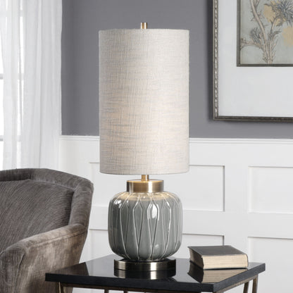 Zahlia - Ceramic Lamp - Aged Gray