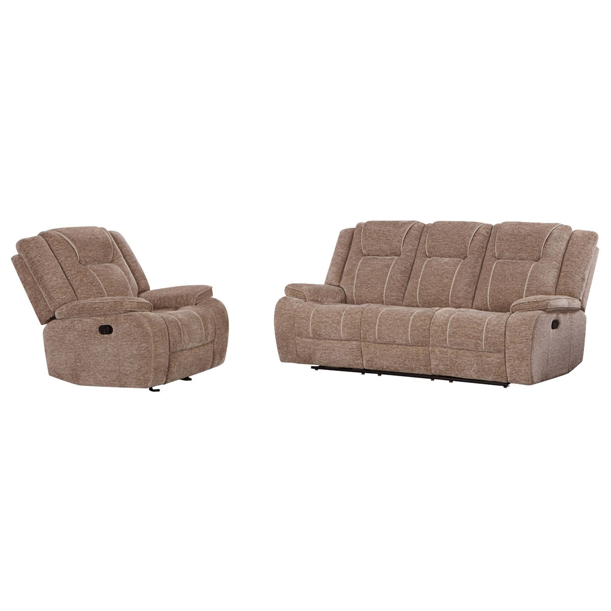 Bruno - Manual Sofa - Plush Tobacco