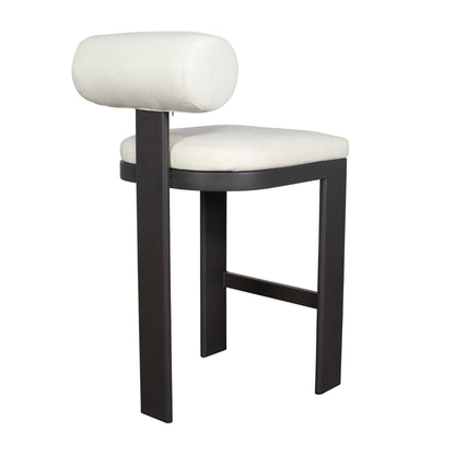 Bolster Back - Outdoor Bar Stool - White / Black