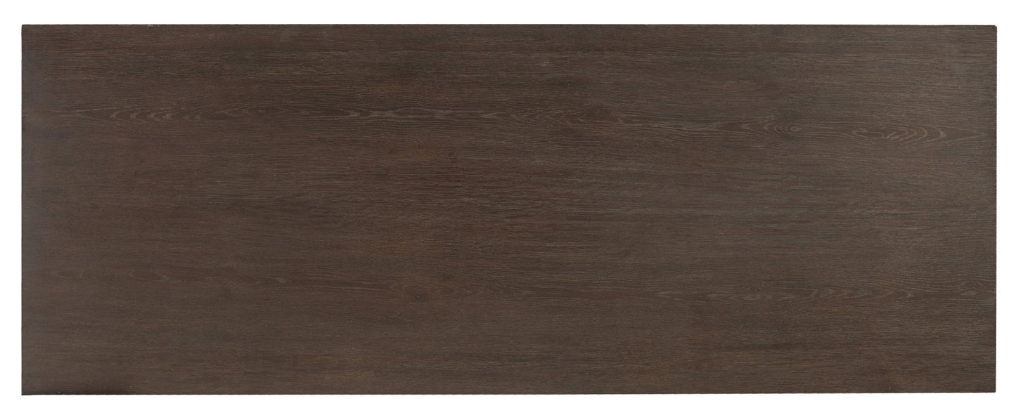 Curata - Short Left / Right / Freestanding Desk - Dark Brown / Gold