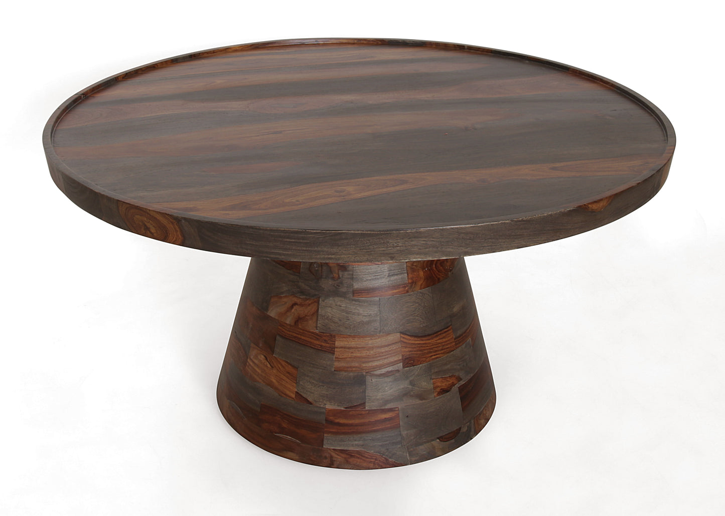 Tucson - Solid Wood Table With Tray Style Top And Tapered Pedestal Base