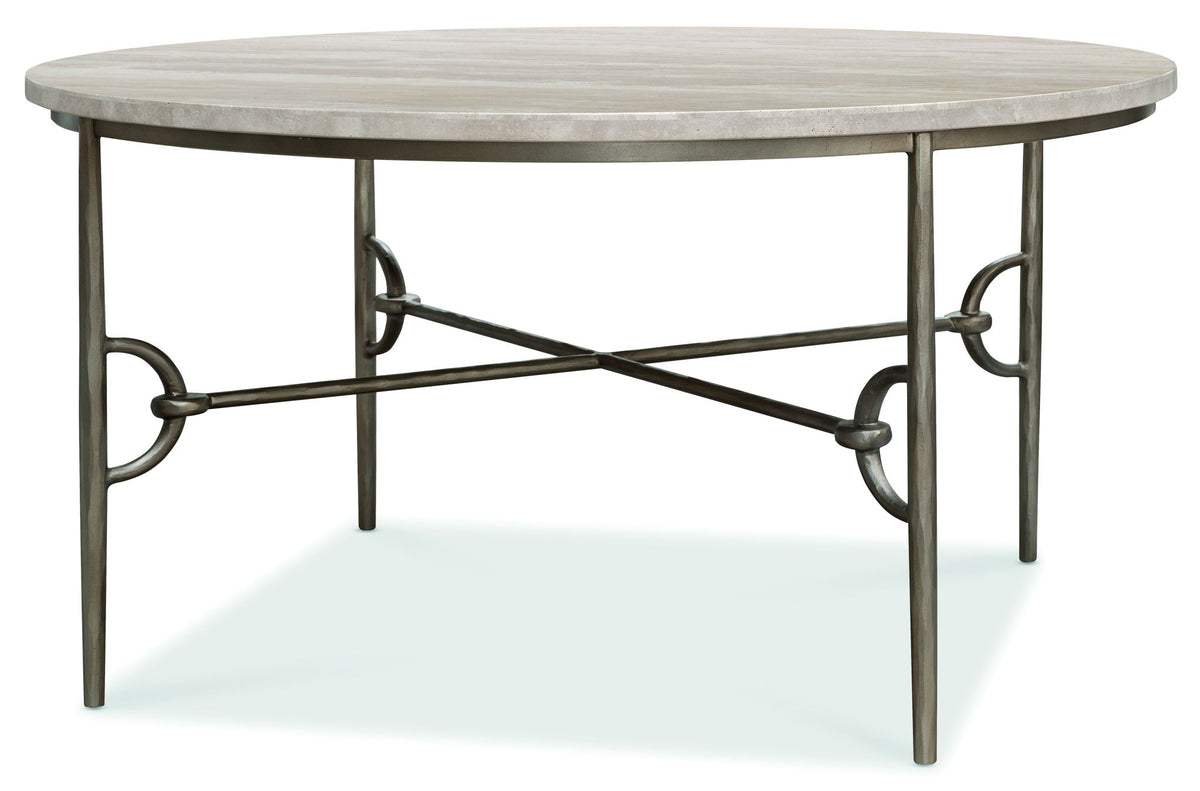 Commerce And Market - Table Talk Chat Table - Champagne / Gray