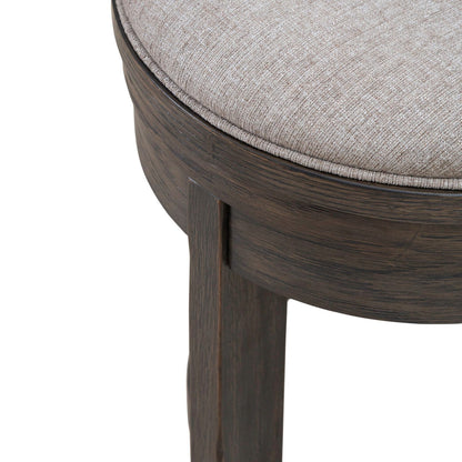 Lennox Hill - Upholstered Swivel Console Stool - Dark Brown