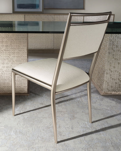 Geometry - Metal Side Chair - Radiance / Beige