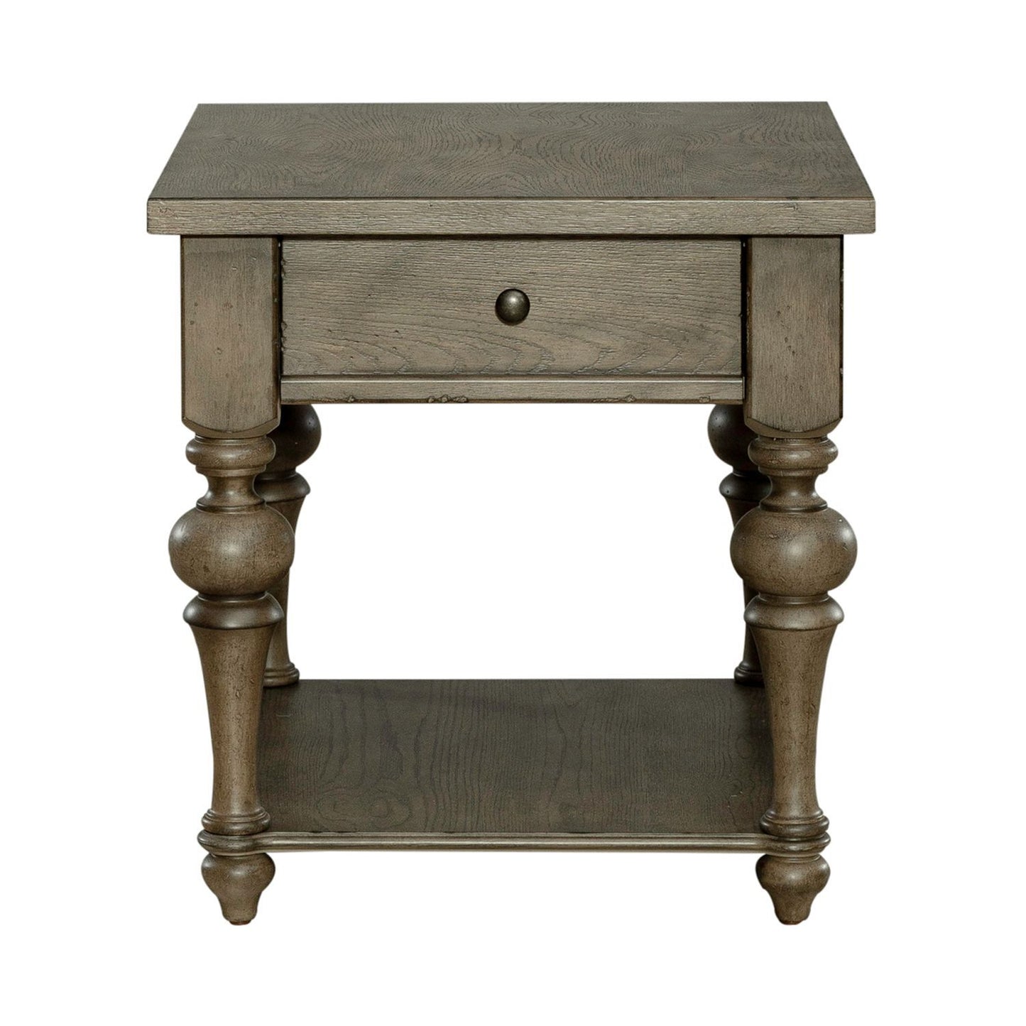 Americana Farmhouse - Drawer End Table - Light Brown