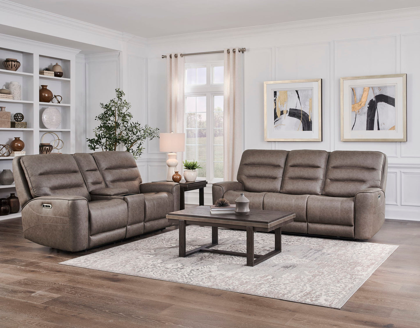 Lawson - Power Zero Gravity Triple Recline Sofa With DDT P2 - Sydney Brunette
