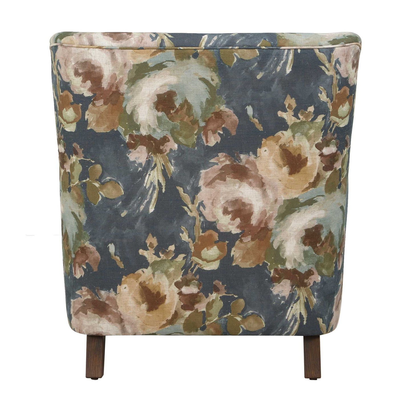 Lainey - Floral Upholstered Armchair - Blue