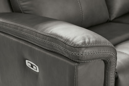 Bleckley - Power Reclining Loveseat With Console / Adjustable Headrest