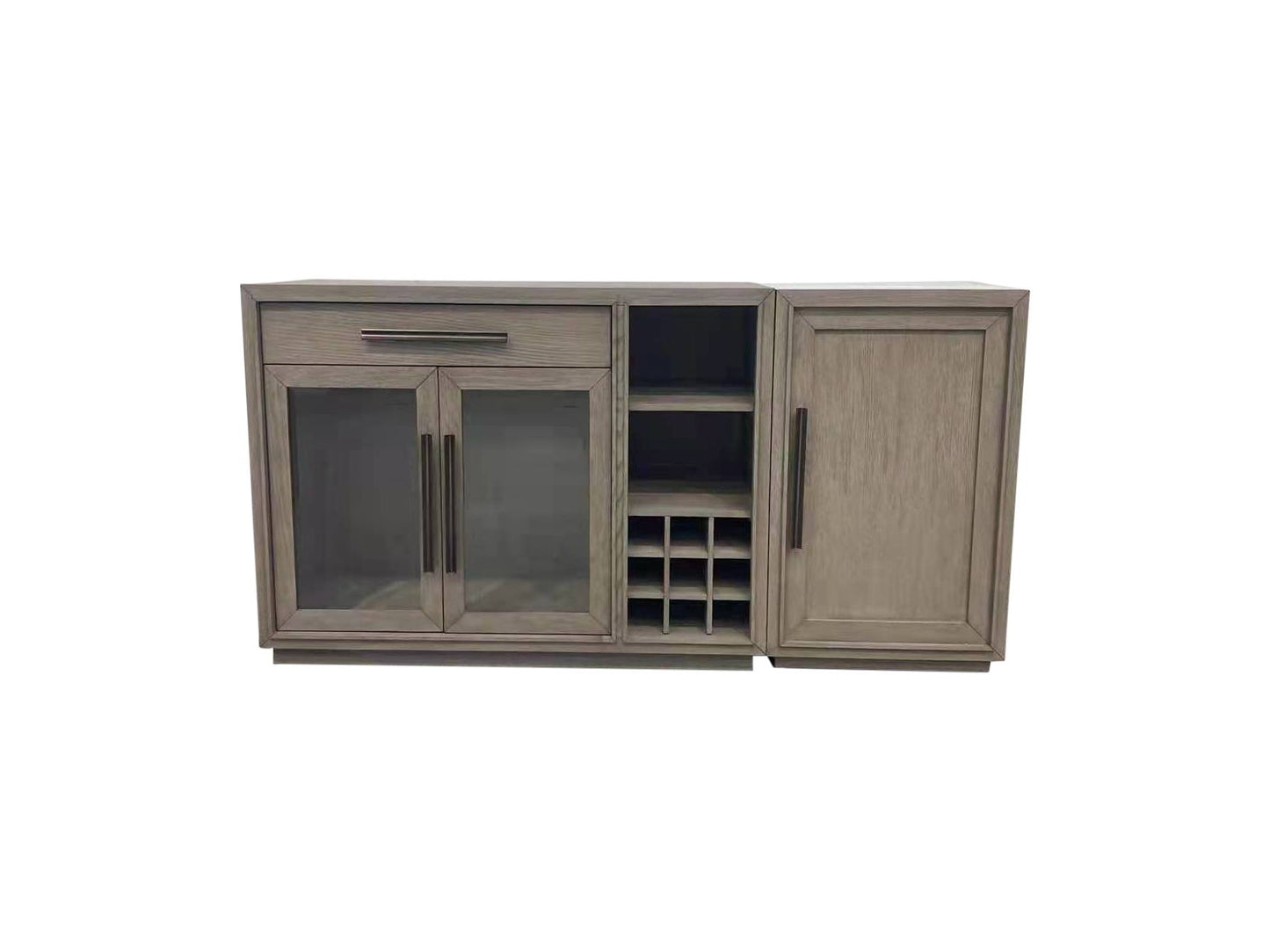 Pure Modern Dining - Multi-Functional Server With Bar Cabinet - Moonstone