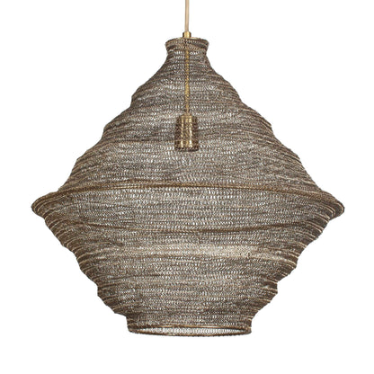 Sigh - Woven Brass 1 Light Pendant - Brass