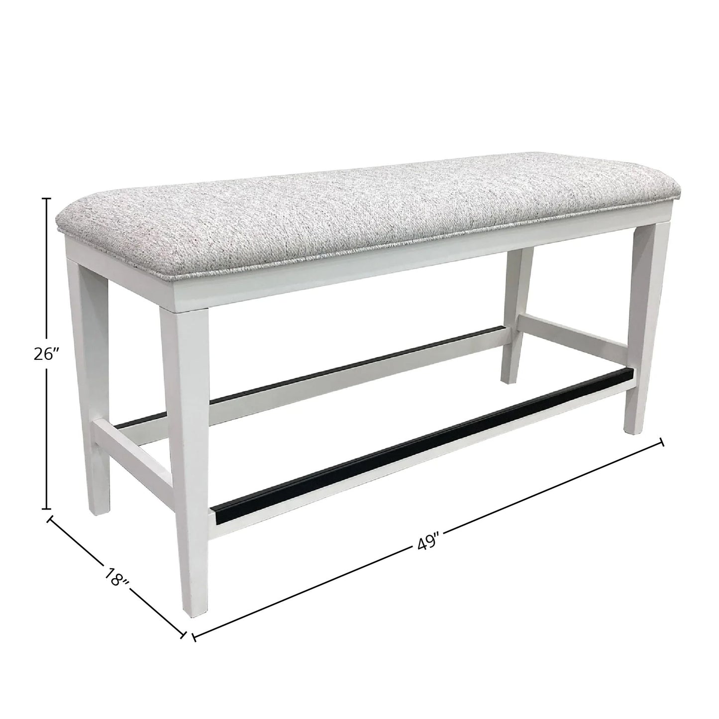 Americana Modern Dining - Upholstered Counter Bench - Cotton