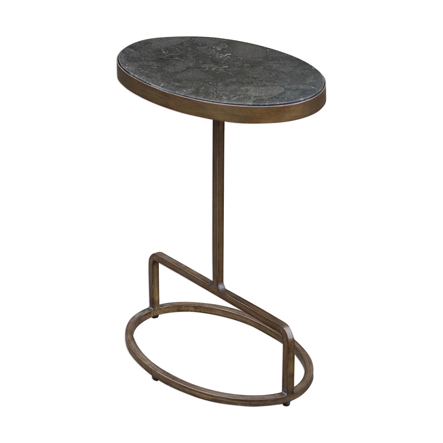 Jessenia - Stone Accent Table - Dark Gray