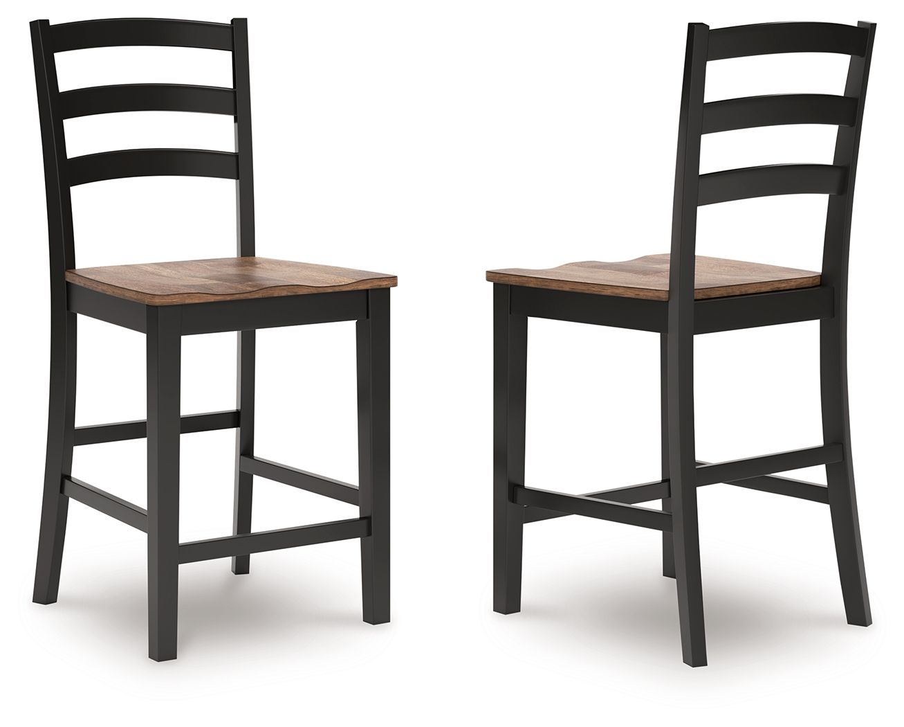 Wildenauer - Brown / Black - Barstool (Set of 2)