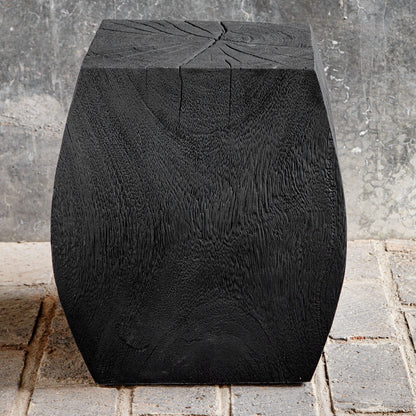 Grove - Black Wooden Accent Stool