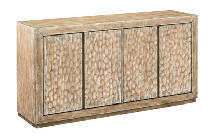 Galena - Four Door Credenza - Whitewash Natural