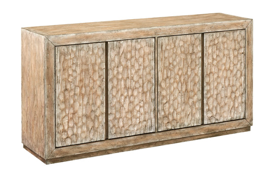 Galena - Four Door Credenza - Whitewash Natural