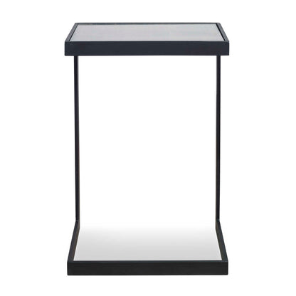 Windell - Cantilever Accent Table - Black & Pearl Silver