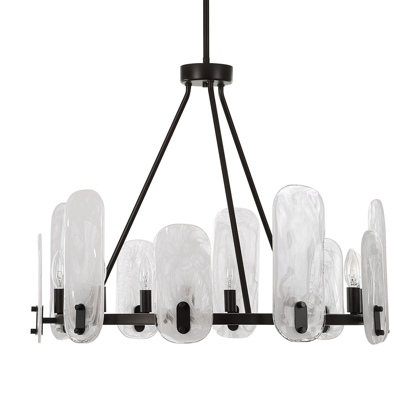 Ellipse - 10 Light Chandelier - Dark Bronze